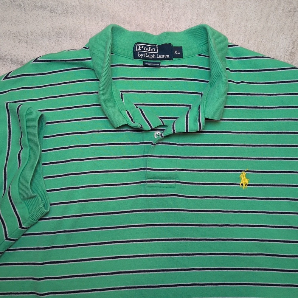 Polo Ralph Lauren Men's Golf Polo Classic Logo Green Cotton Size XL